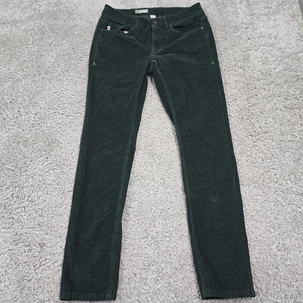 Stio Womens Rivet Corduroy Pants Size 6 Regular Green Organic Cotton Casual